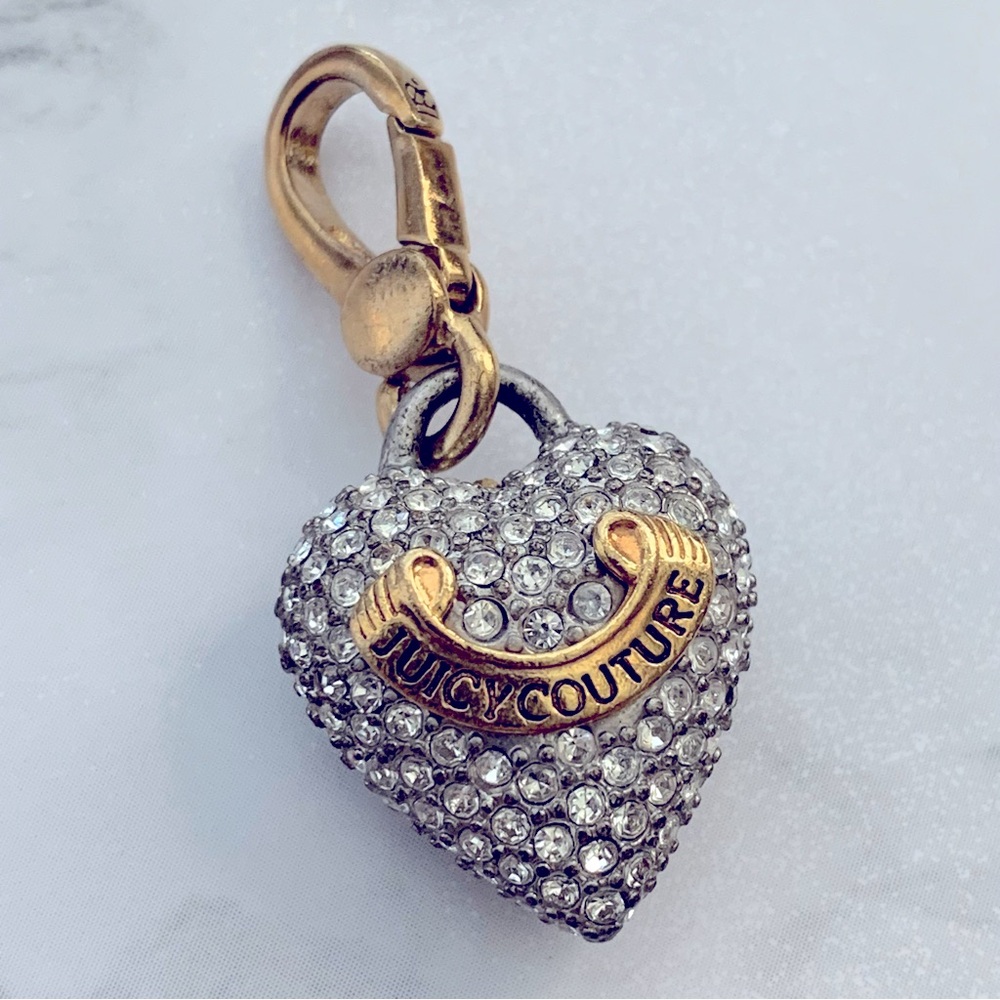 Juicy Couture Heart Faceted Stone Charm